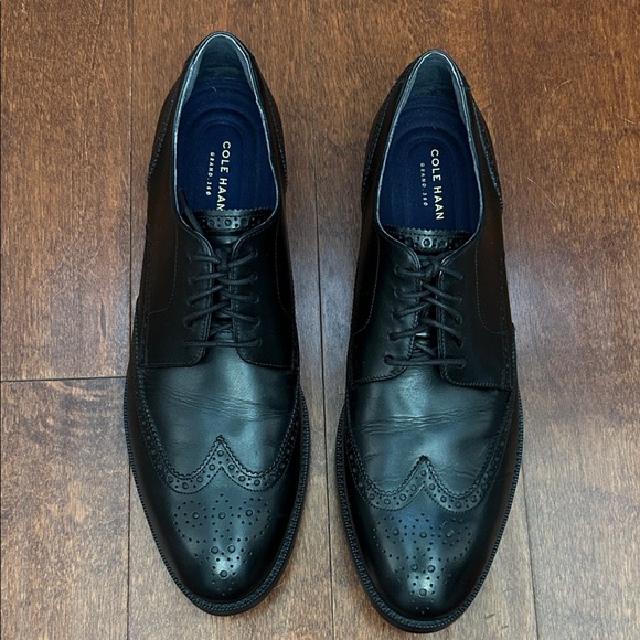 Cole Haan Black Leather Lace-Up Oxfords, Size 12 - Picture 4 of 16